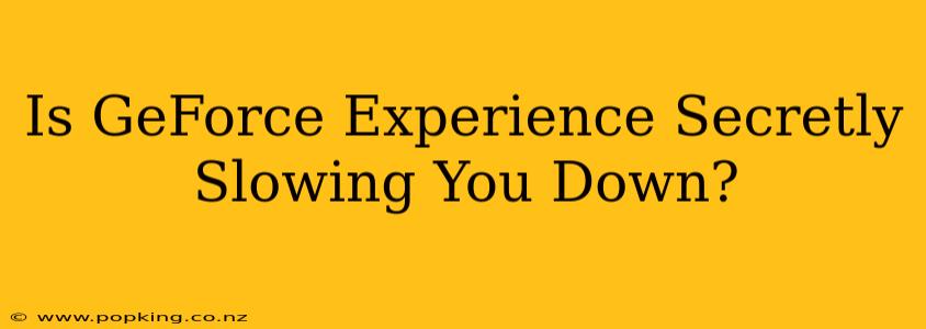 Is GeForce Experience Secretly Slowing You Down?