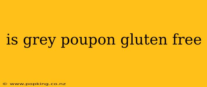 is grey poupon gluten free