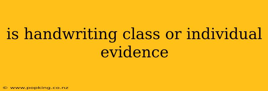 is handwriting class or individual evidence