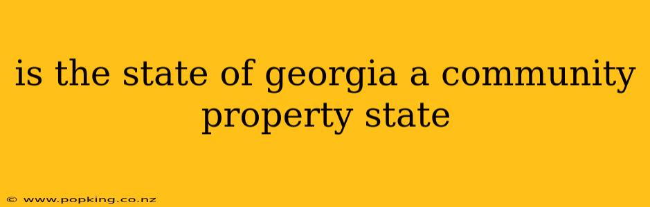 is the state of georgia a community property state