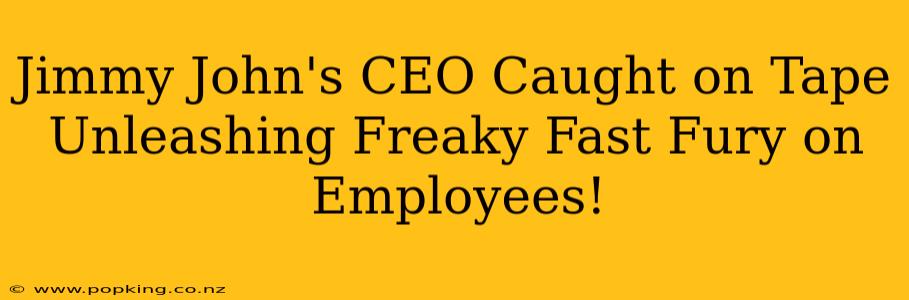 Jimmy John's CEO Caught on Tape Unleashing Freaky Fast Fury on Employees!
