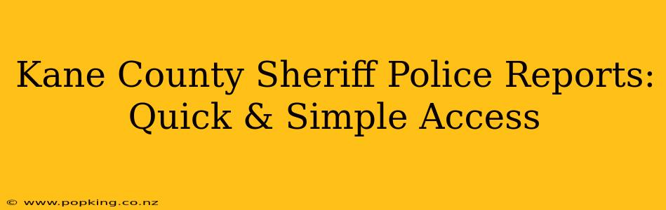 Kane County Sheriff Police Reports: Quick & Simple Access