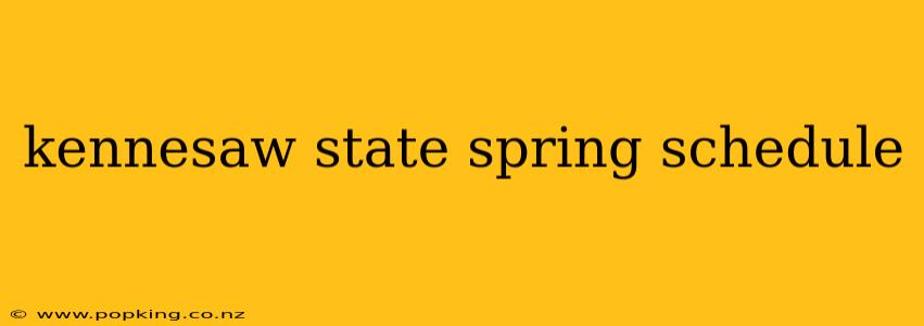 kennesaw state spring schedule