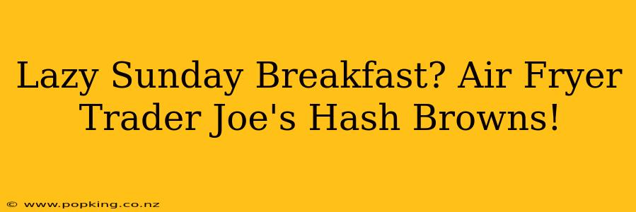 Lazy Sunday Breakfast? Air Fryer Trader Joe's Hash Browns!