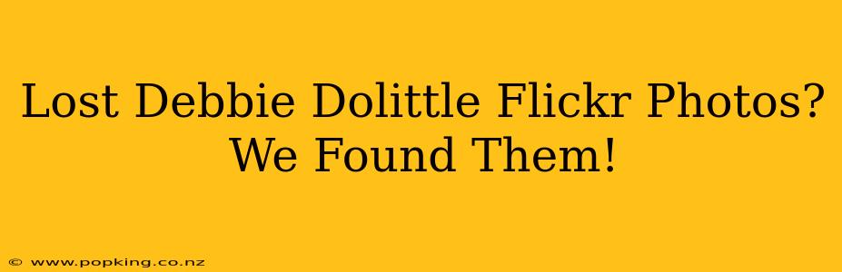 Lost Debbie Dolittle Flickr Photos? We Found Them!
