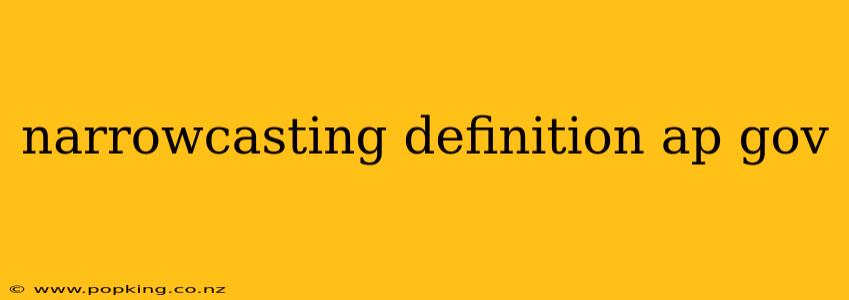 narrowcasting definition ap gov