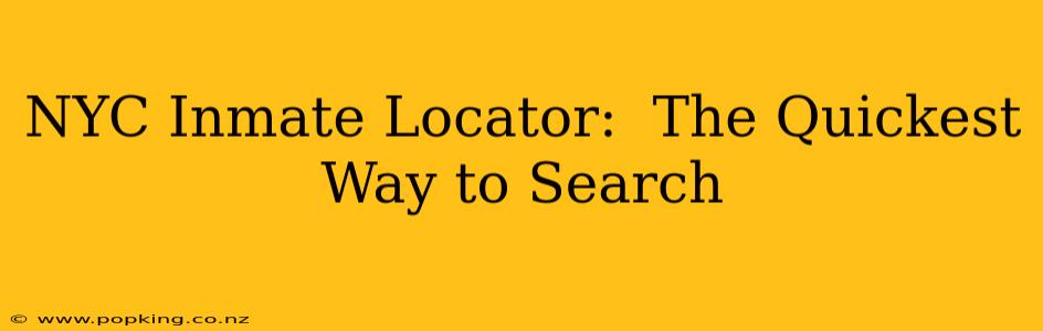 NYC Inmate Locator:  The Quickest Way to Search