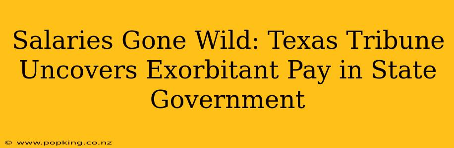 Salaries Gone Wild: Texas Tribune Uncovers Exorbitant Pay in State Government