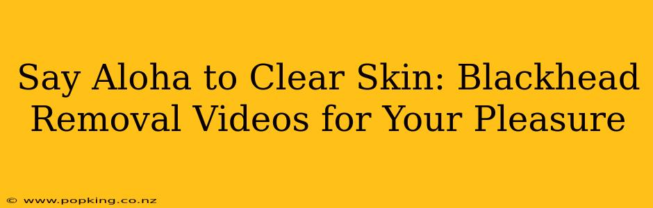 Say Aloha to Clear Skin: Blackhead Removal Videos for Your Pleasure