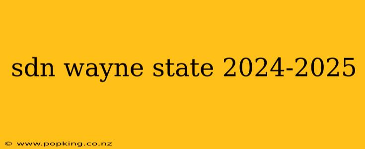 sdn wayne state 2024-2025