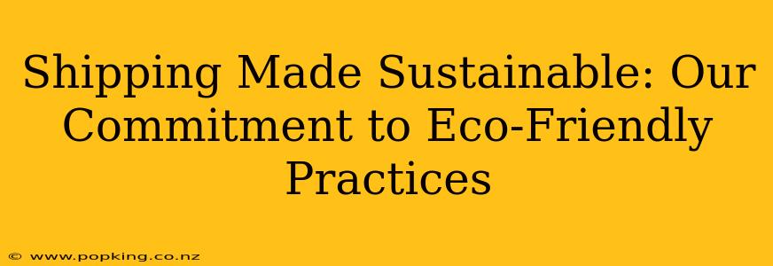 Shipping Made Sustainable: Our Commitment to Eco-Friendly Practices