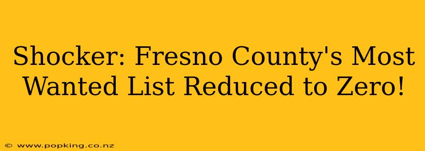 Shocker: Fresno County's Most Wanted List Reduced to Zero!