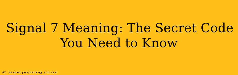 Signal 7 Meaning: The Secret Code You Need to Know