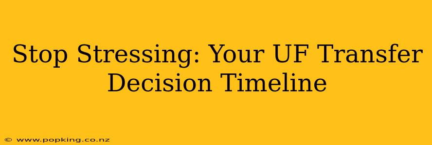 Stop Stressing: Your UF Transfer Decision Timeline