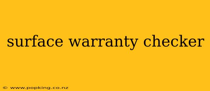 surface warranty checker