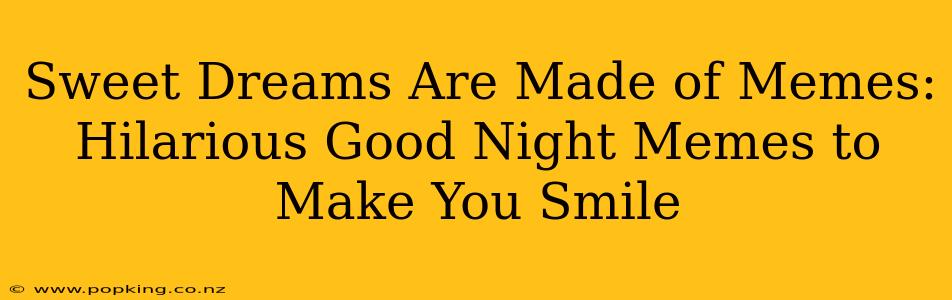 Sweet Dreams Are Made of Memes: Hilarious Good Night Memes to Make You Smile