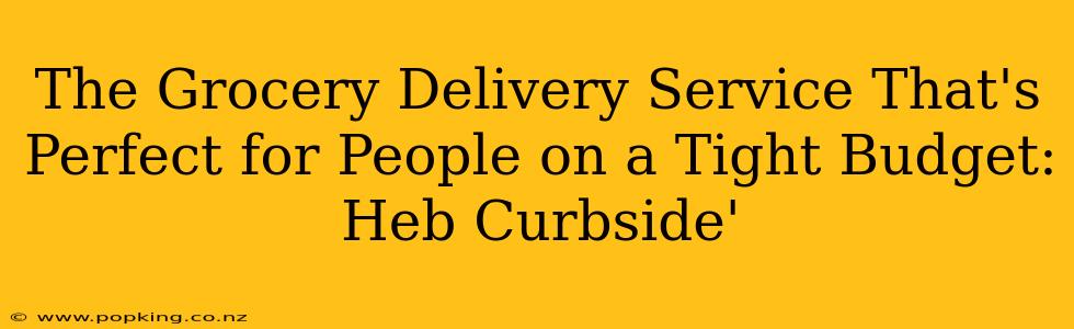 The Grocery Delivery Service That's Perfect for People on a Tight Budget: Heb Curbside'