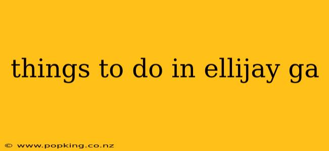 things to do in ellijay ga