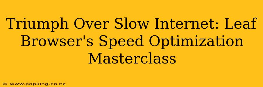 Triumph Over Slow Internet: Leaf Browser's Speed Optimization Masterclass