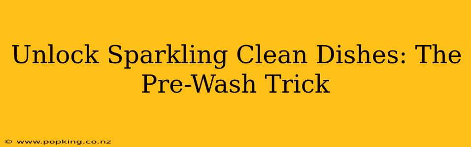 Unlock Sparkling Clean Dishes: The Pre-Wash Trick