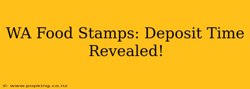 WA Food Stamps: Deposit Time Revealed!