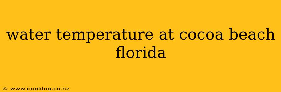 water temperature at cocoa beach florida