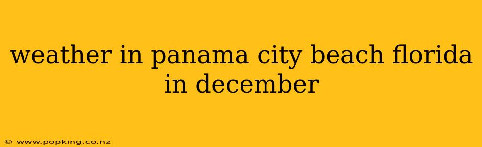 weather in panama city beach florida in december