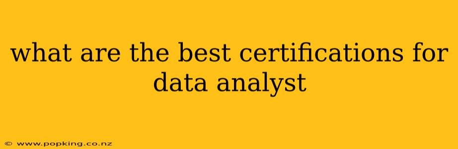 what are the best certifications for data analyst