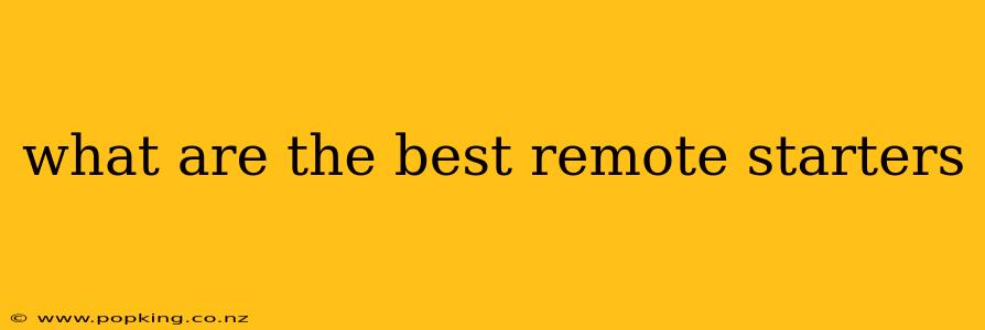what are the best remote starters