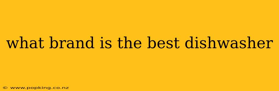 what brand is the best dishwasher