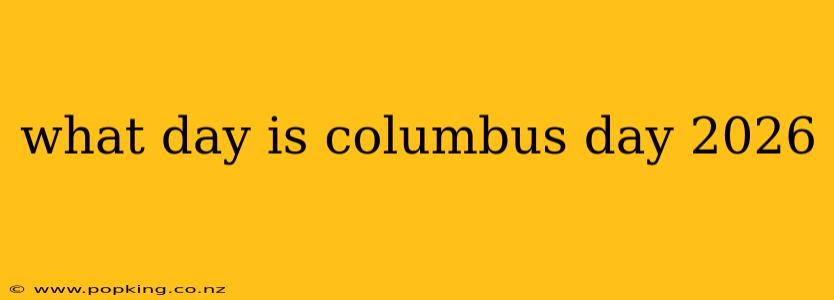 what day is columbus day 2026