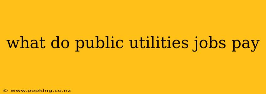 what do public utilities jobs pay