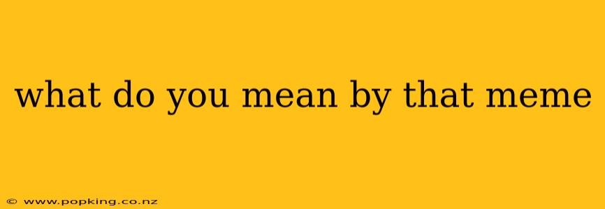 what do you mean by that meme