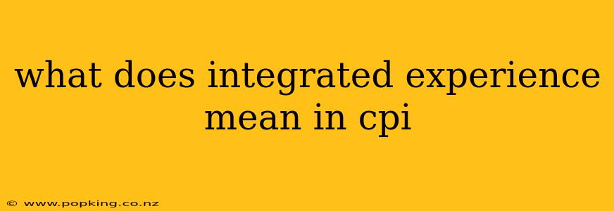 what does integrated experience mean in cpi