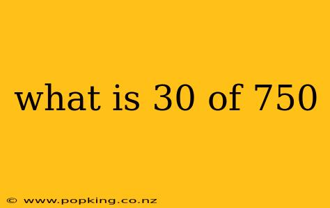 what is 30 of 750