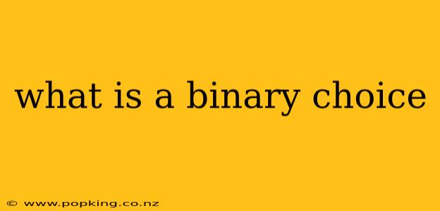what is a binary choice