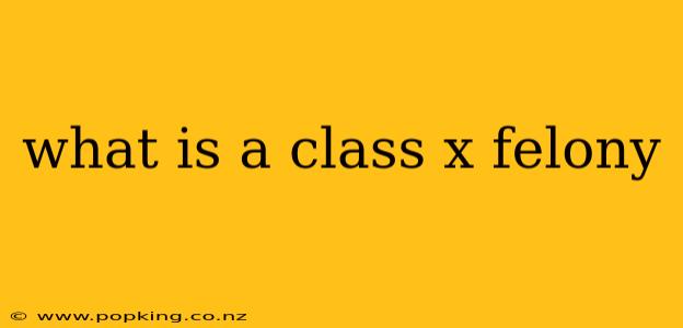 what is a class x felony