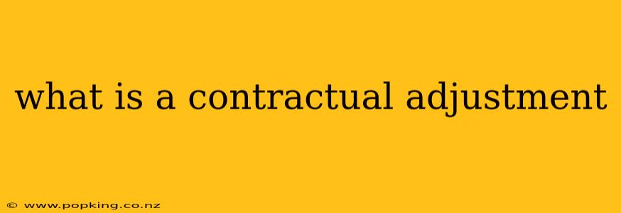 what is a contractual adjustment