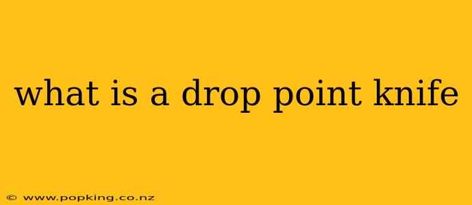 what is a drop point knife