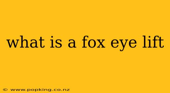 what is a fox eye lift