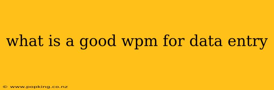 what is a good wpm for data entry