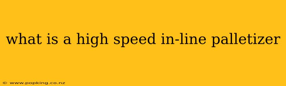 what is a high speed in-line palletizer