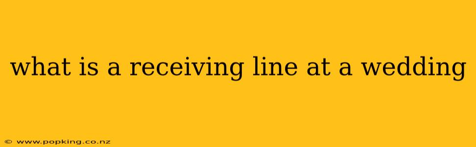 what is a receiving line at a wedding