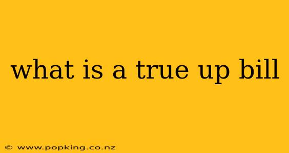 what is a true up bill
