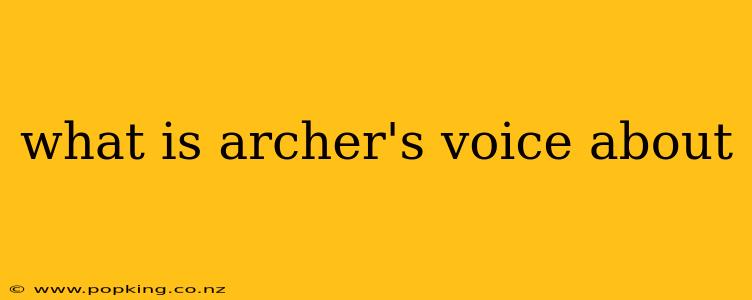 what is archer's voice about