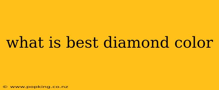 what is best diamond color