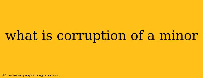 what is corruption of a minor