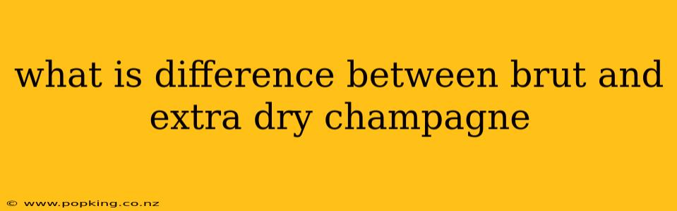 what is difference between brut and extra dry champagne