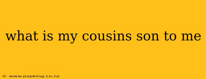 what is my cousins son to me