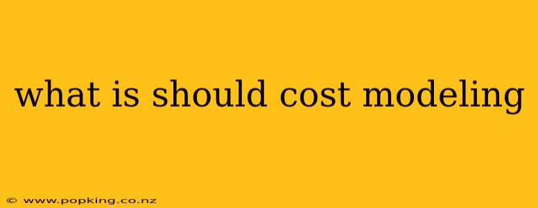 what is should cost modeling